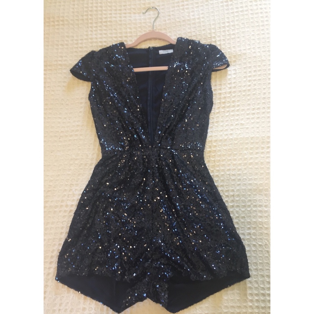 Dark Blue Sequence Tobi Romper